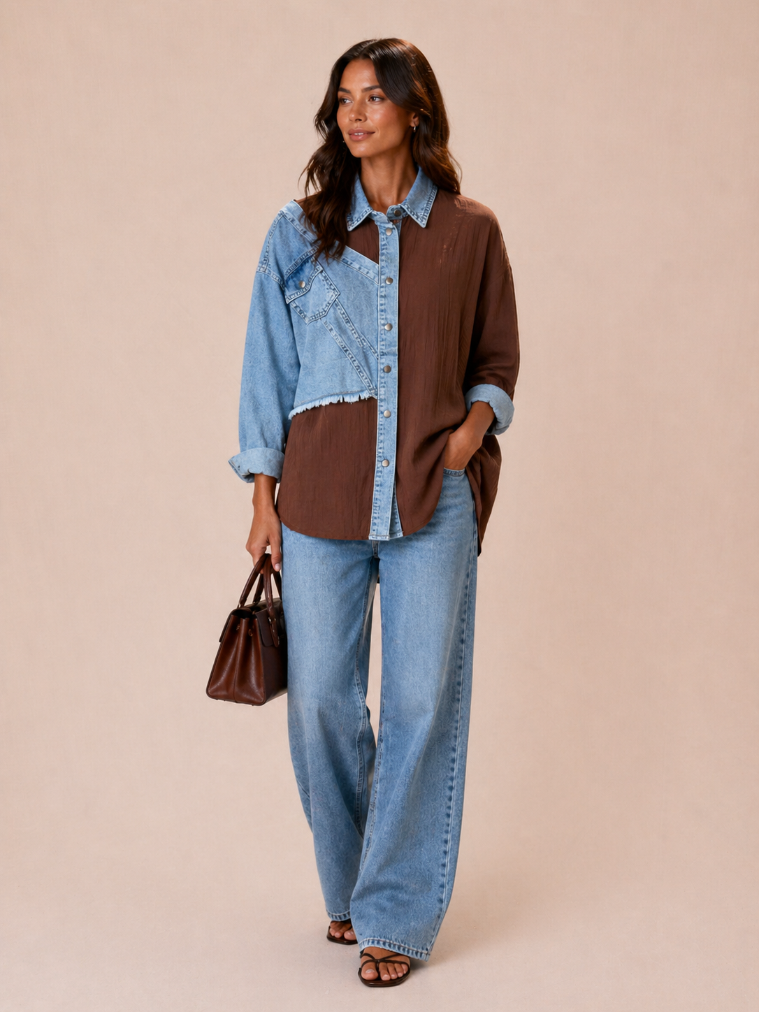 Contrast Denim Shirt